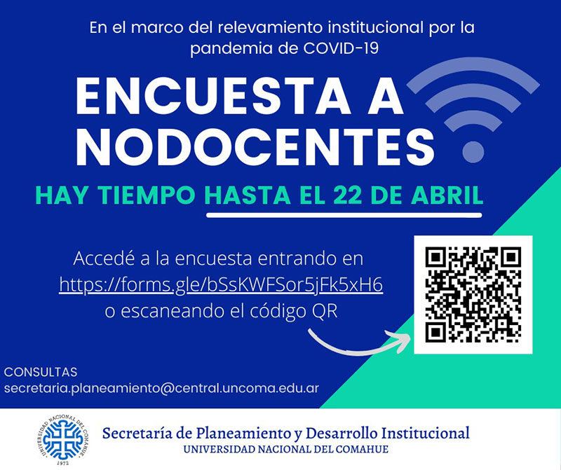 REALIZAN UNA ENCUESTA PARA LOS NODOCENTES DE LA #UNCOMA